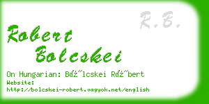 robert bolcskei business card